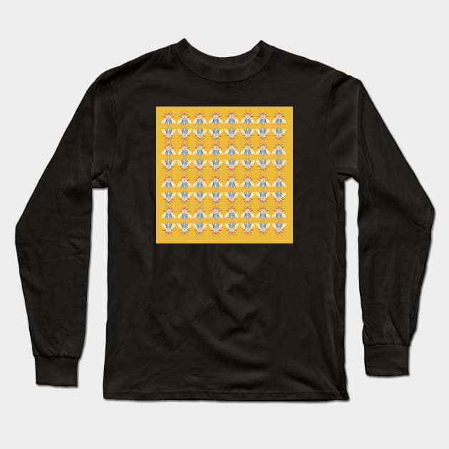 Yellow beetle Long Sleeve T-Shirt by Rania Younis